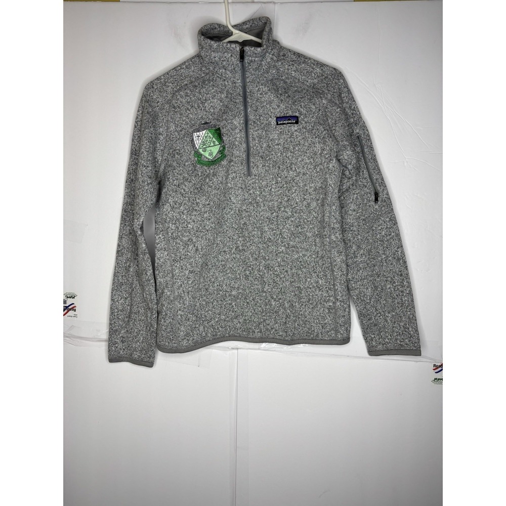 Patagonia Women's Medium  1/4 Zip Fleece Jacket Gray‎ Sorority Embroidered K/D